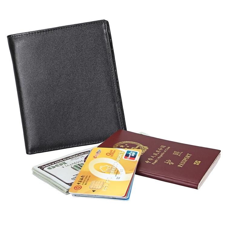 Leather Rfid Passport Wallet - Multi-function - Blue 6