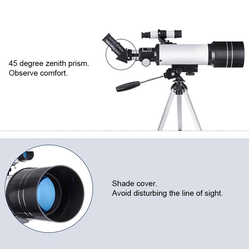 High Definition High Times Astronomical Telescope with Tripod - Blue 16x / 66x70 8