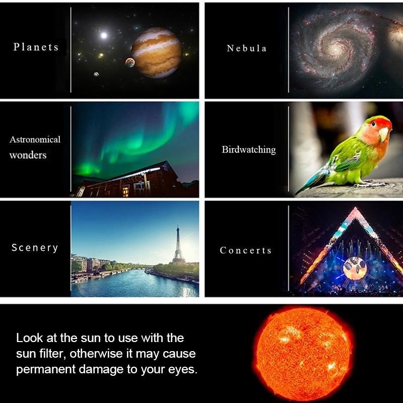 High Definition High Times Astronomical Telescope with Tripod - Blue 16x / 66x70 12