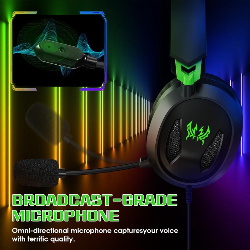 Omni Mic Gaming Headset 1.7M Cable Black+Blue - Black Blue 14