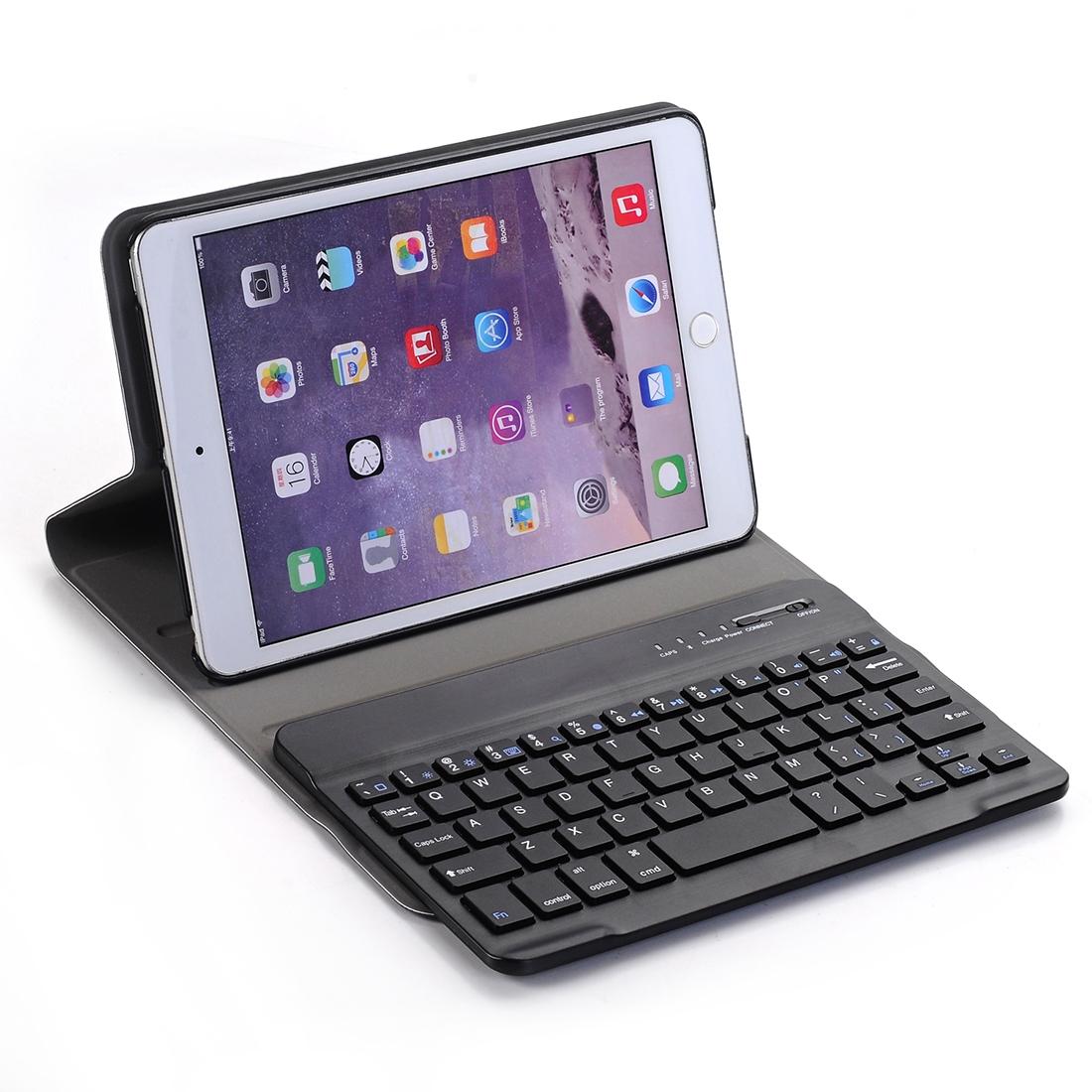 Universal Ultra-Thin Tablet Case With Bluetooth Keyboard For Ipad Mini 3 / 2 / 1 - Horizontal Flip Design - Blue 13