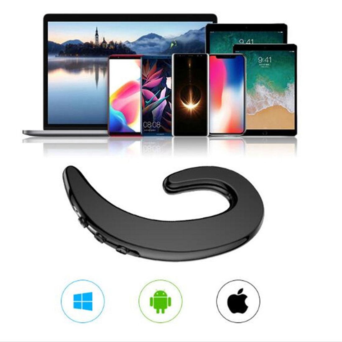 Bluetooth Bone Conduction Sports Earphones with Earhook - V4.1 - Blue 12