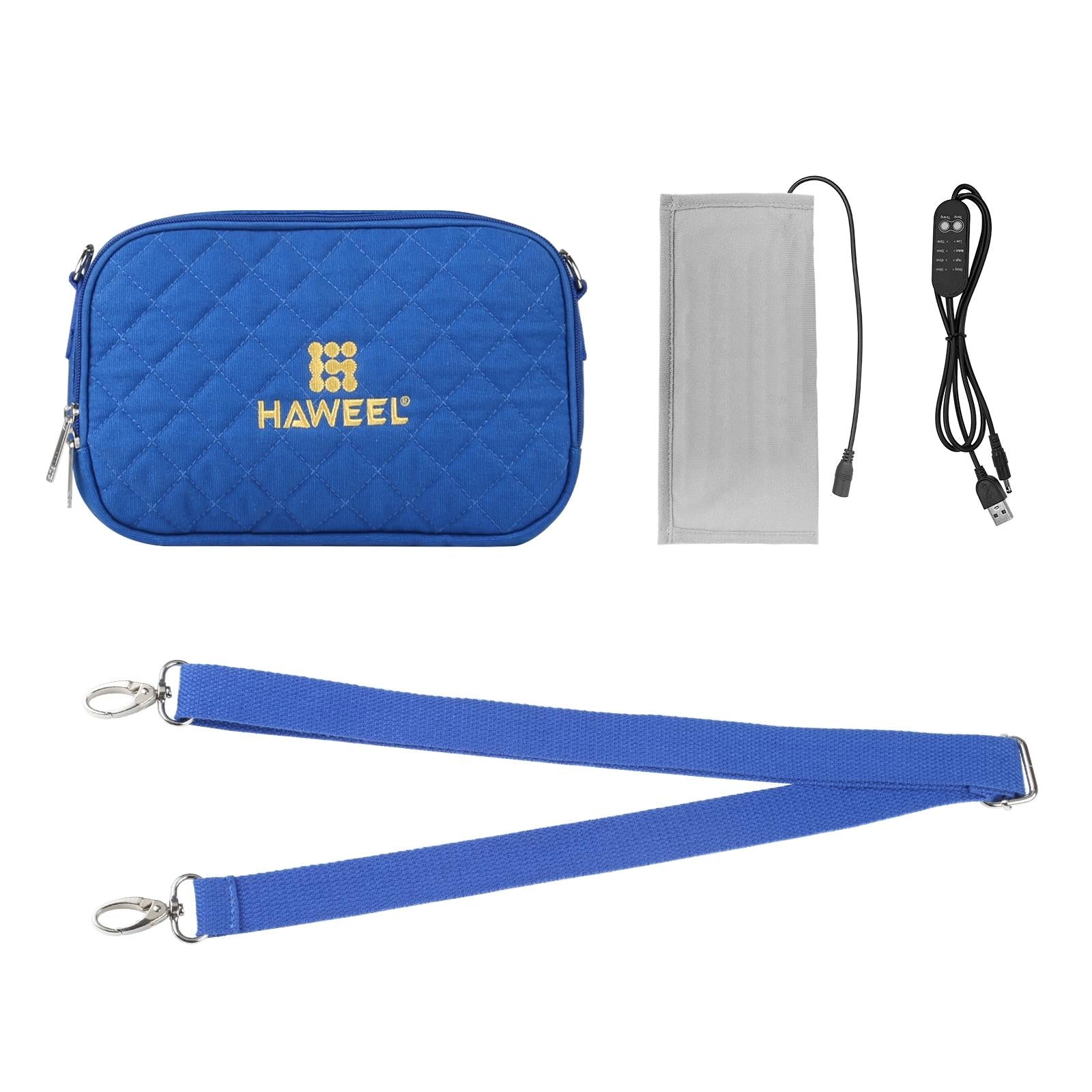 Small Messenger Bag With Tablet And Phone Warmer - Blue 10