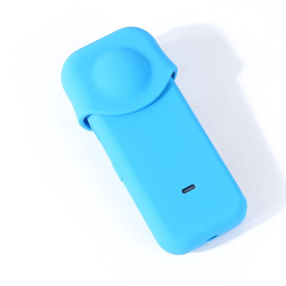 Full Body Dust Proof Silicone Protective Case for Insta360 one X2 - Blue 4