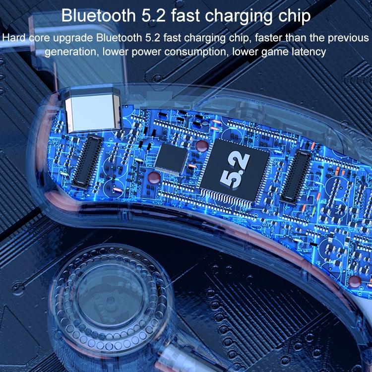 V12 Business Wireless Bluetooth 5.0 Earphone with Charging Box - Hanging Ear Style - Blue 5