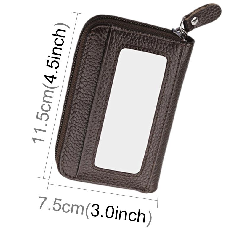 12-slot Leather Rfid Blocking Card Holder Wallet - Blue 12