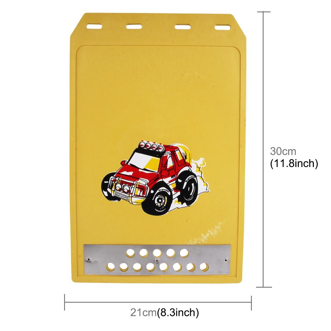 2 Pcs Premium Heavy Duty Molded Splash Mud Flaps Auto Front And Rear Fender Guard Small Size Random Pattern Delivery - Blue 7