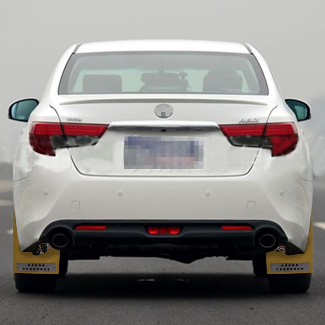 2 Pcs Premium Heavy Duty Molded Splash Mud Flaps Auto Front And Rear Fender Guard Small Size Random Pattern Delivery - Blue 9