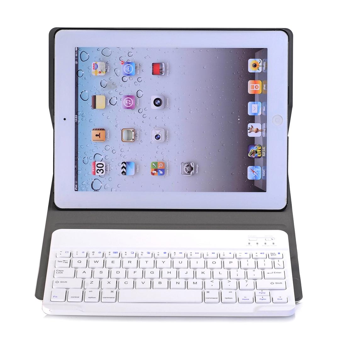 Universal Ultra-Thin Tablet Case With Bluetooth Keyboard For Ipad 4 / 3 / 2 - Horizontal Flip - Blue 5