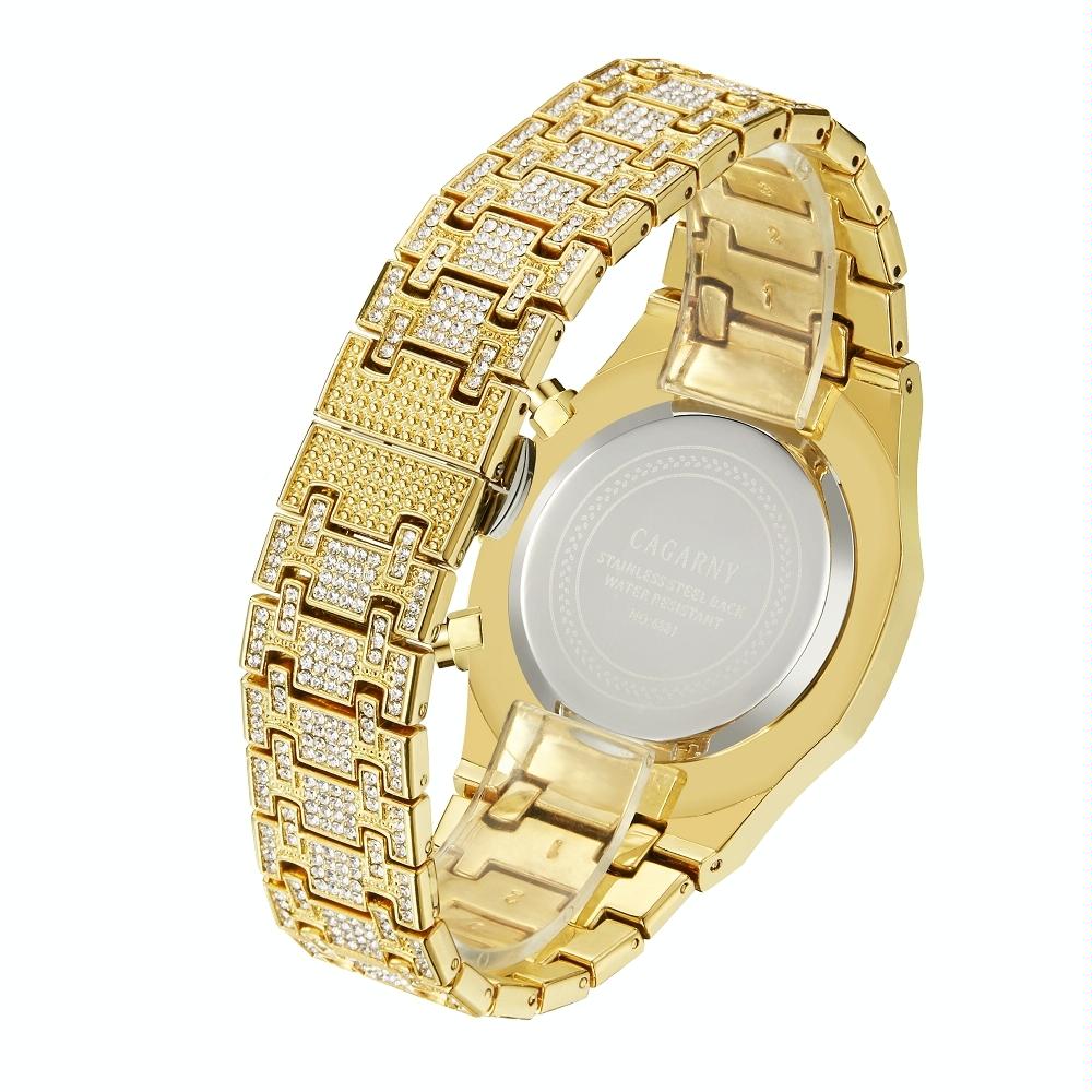 Men Stainless Steel Watch with Diamond-studded Dual Movement - Wa0334L 11
