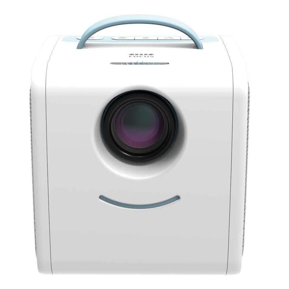 10W Children Video Projector - 30 Lumens Hd 1080P Lcd Technology Supports Av / Usb / Mini Sd / Hdmi / Audio - White - Blue 13