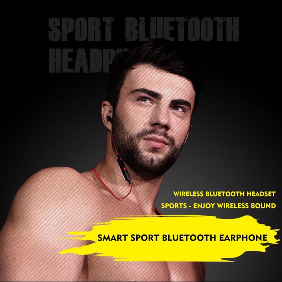 Wireless Sport Bluetooth Earphones with In-line Control - Black - Blue 11