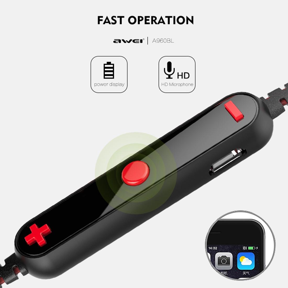 Wireless Sport Bluetooth Earphones with In-line Control - Black - Blue 14