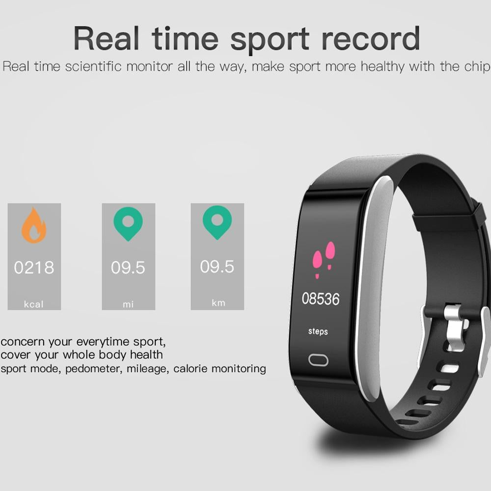 Waterproof Smart Bracelet With Call Heart Bp Sleep And Sedentary Monitoring - Ip67 - Blue 9