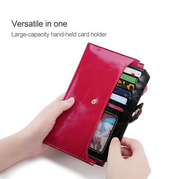 Detachable Card Holder Women Leather Wallet - Blue Rfid - Ccb6684L 11