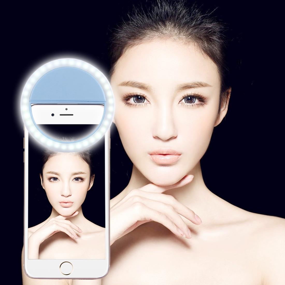 Adjustable Clip Beauty Light for Smartphones - Usb Cable - Blue 8