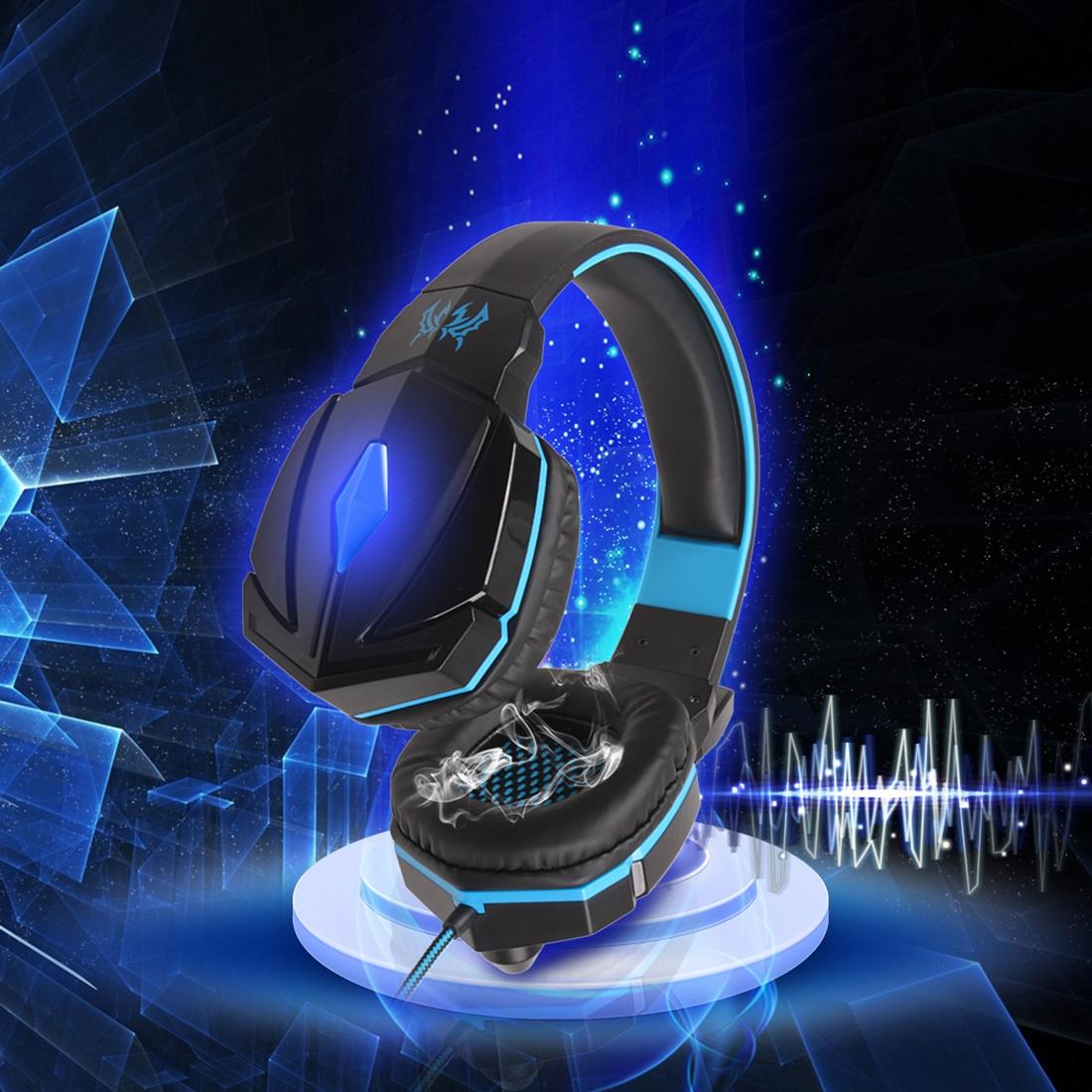 Pc Gaming Headset With Mic Led Volume Control 2.2M Cable Blue / Black - Pc0105L 11