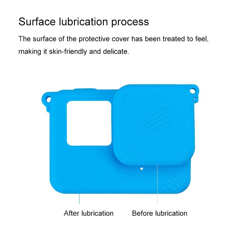 Silicone Protective Case with Lens Cap for Insta360 Ace - Blue 8