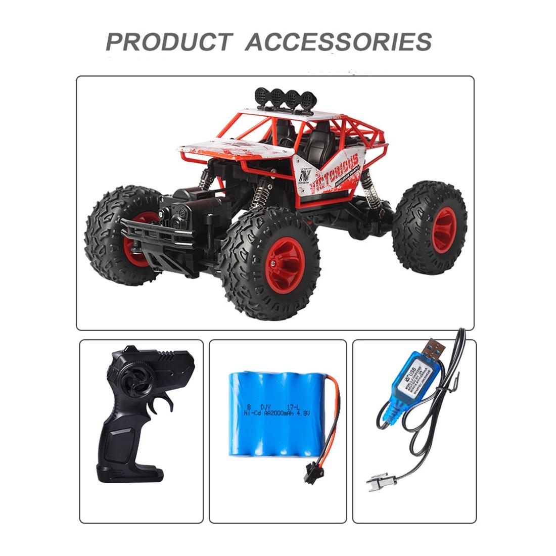 1 16 Wireless Remote Control Drift Off-road Toy Car - 2.4ghz - Blue 8