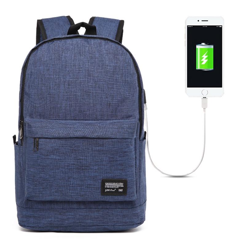 Multi-function Laptop Backpack with Usb Port - Fits 15.6 Devices - Oxford Cloth - 45x31x16cm - Blue