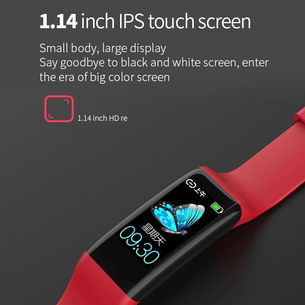 Waterproof Smart Bracelet With Call Heart Rate Bp Sleep And Sedentary Functions - Blue 7