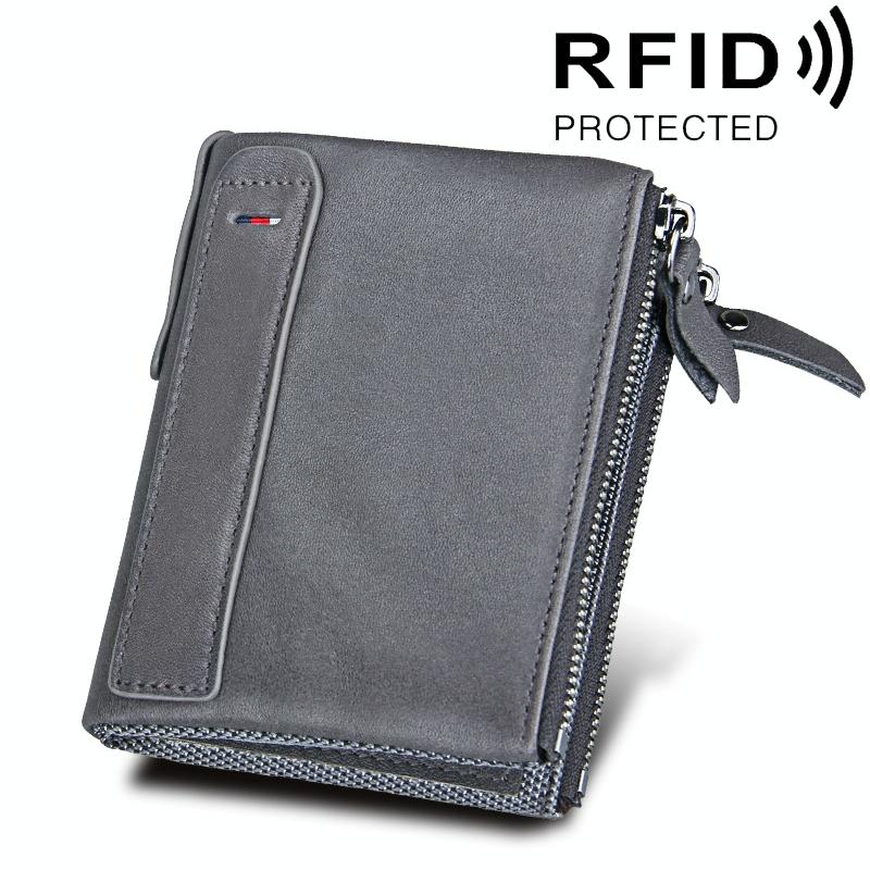 Men Leather Rfid Blocking Card Holder Wallet - 12.1x9.4x2.7cm - Ccb1085L 4