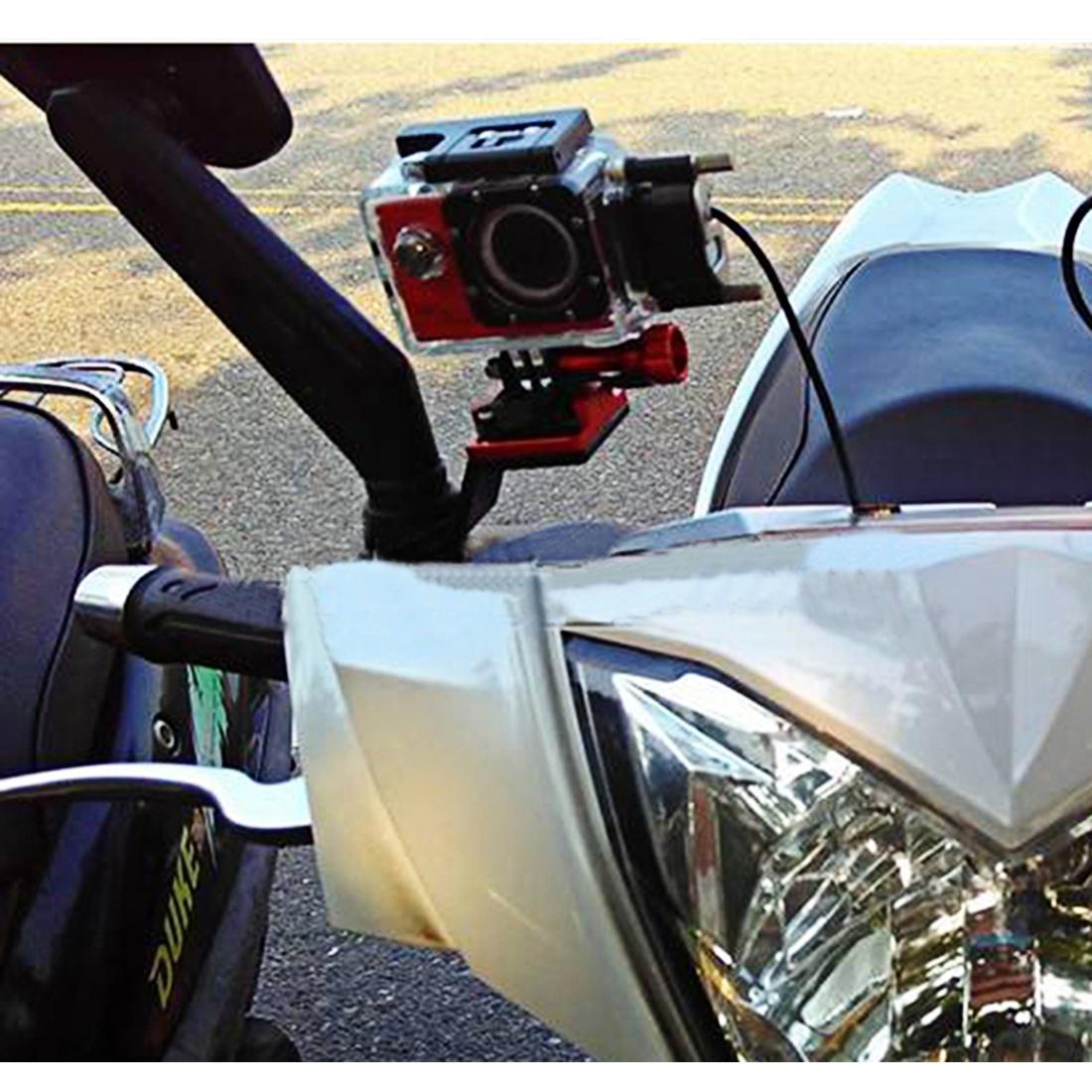Universal Rearview Mirror Mount for Action Cameras - Blue 8