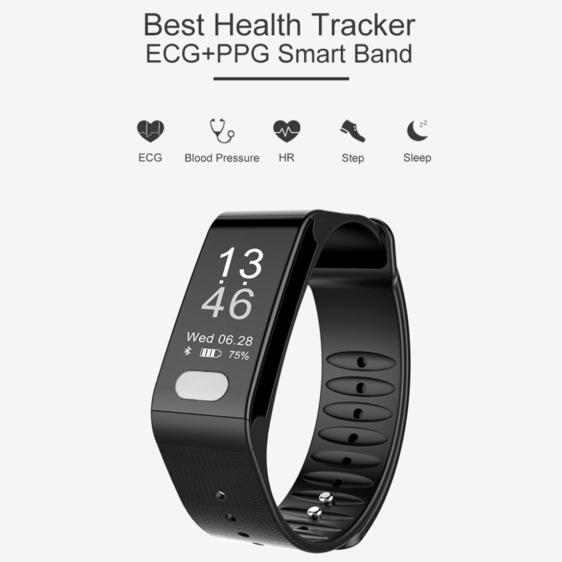 Oled Fitness Tracker With Ecg Heart Rate Bp And Sleep Monitoring - Sports Mode - Blue 5