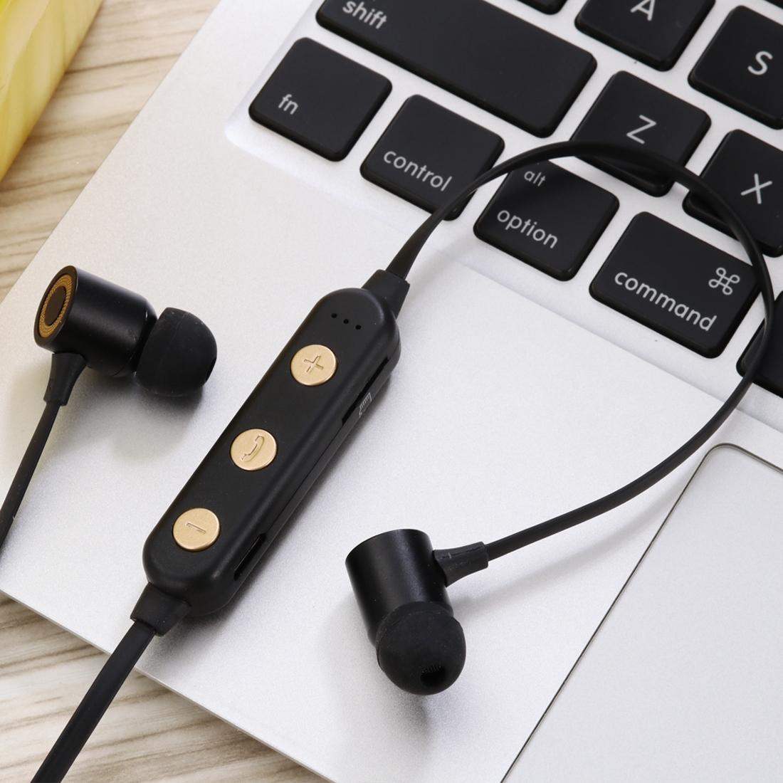 Wireless Magnetic Headphones with Tf Card Support - Portable - Blue 5