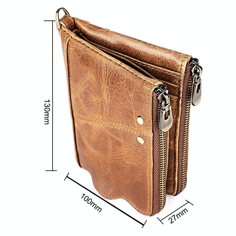 Leather Wallet with Rfid Protection and Strap - Card Slots - Blue 9