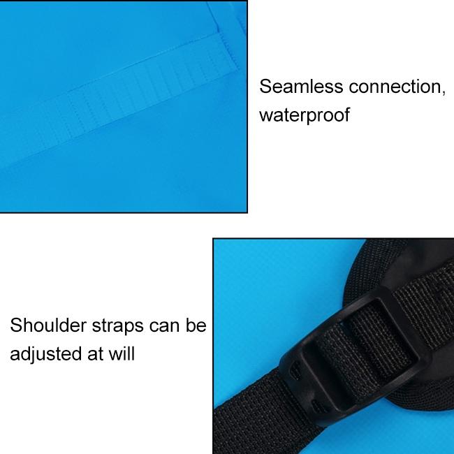25L Outdoor Waterproof Dual Shoulder Strap Dry Bag Pvc Barrel Design - Blue 7