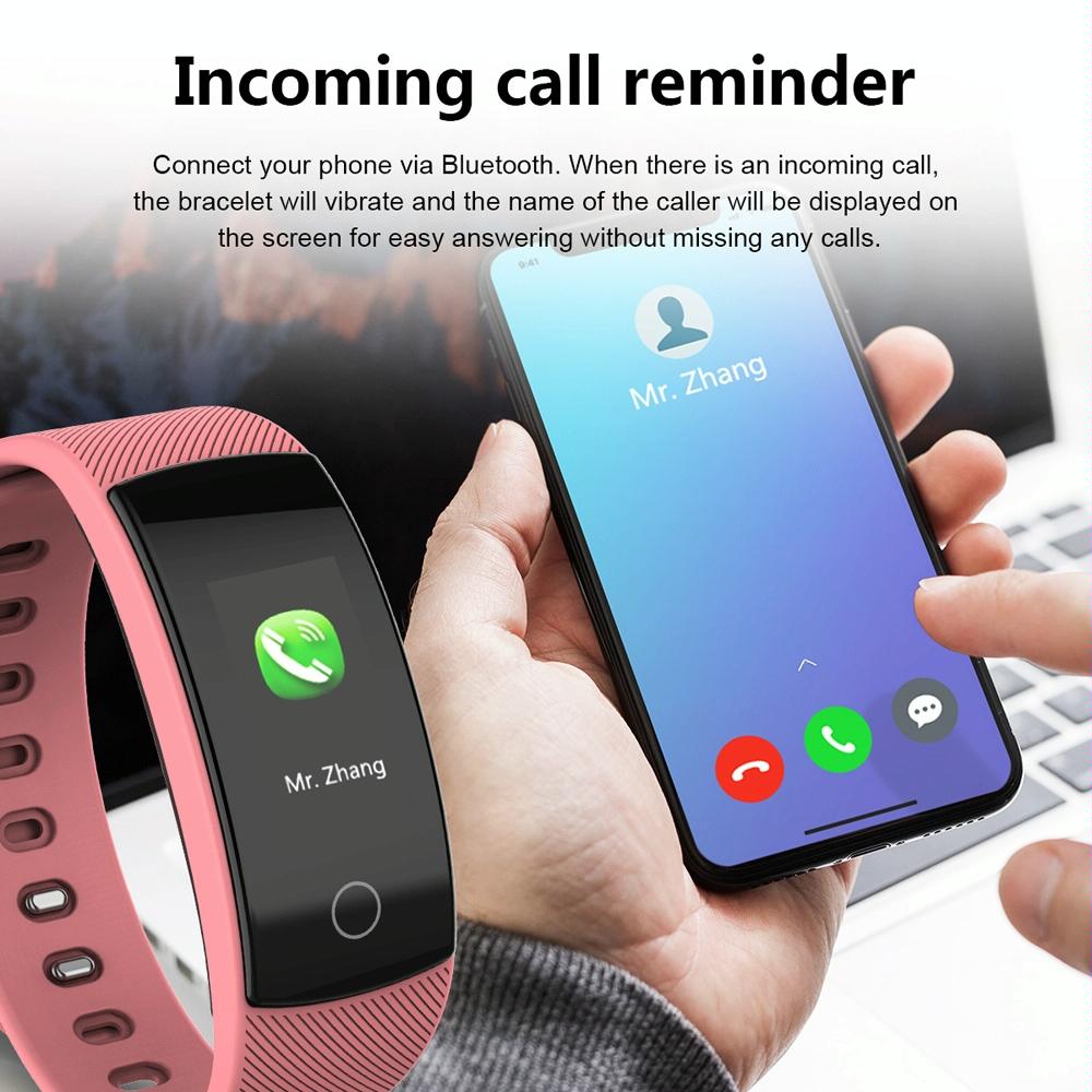 Smart Bracelet With Call / Heart / Sleep / Bp Monitoring - Ip67 Waterproof 13