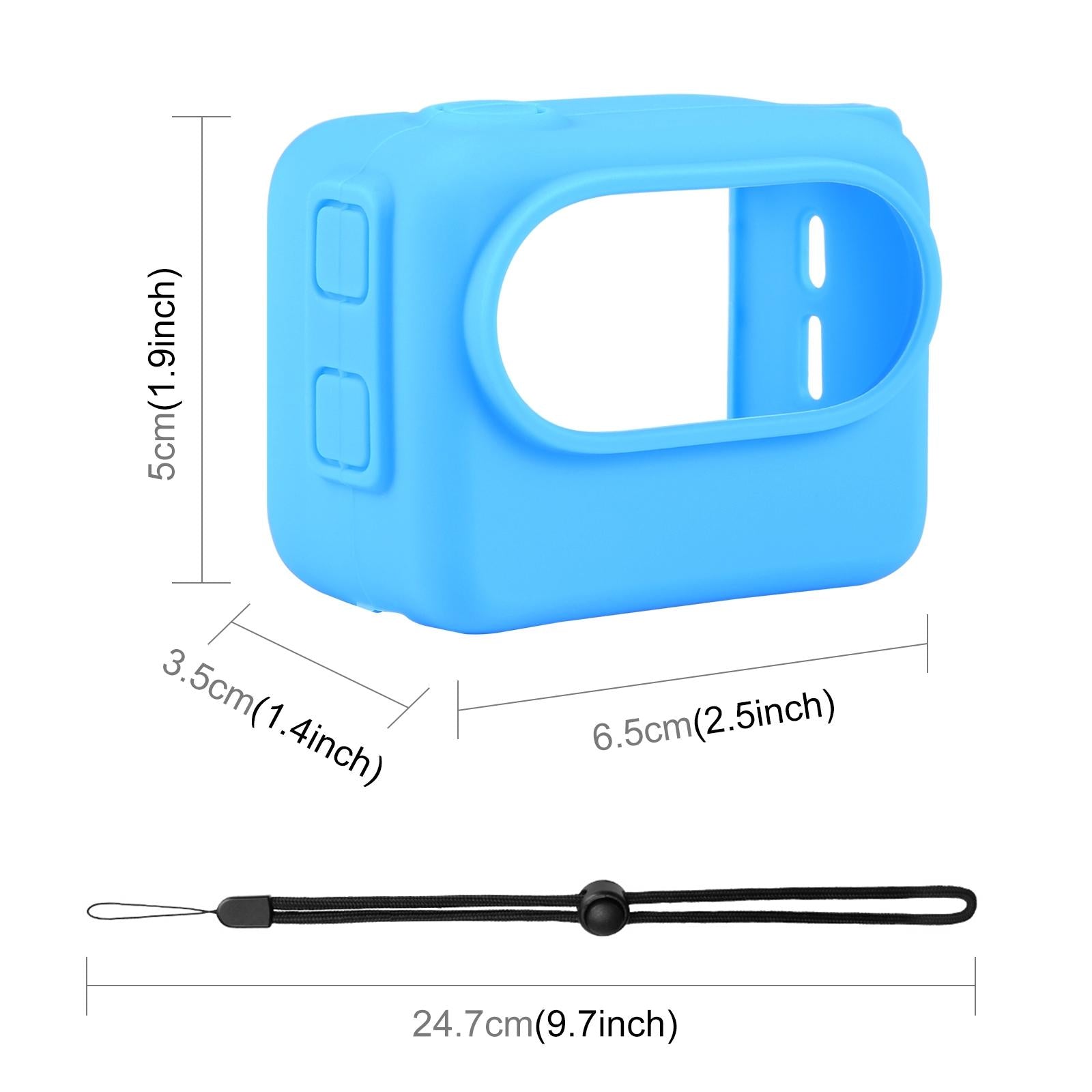 Insta360 Go 3 Charging Case with Silicone Cover Lens Cap and Strap - Blue 9