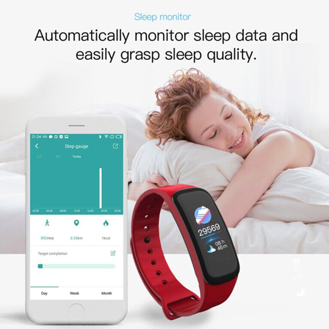 Bluetooth Fitness Tracker With Heart Rate & Sleep Monitor - Waterproof - Blue 9