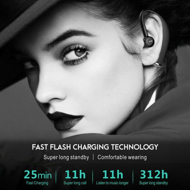 Wireless Business Sports Bluetooth Earphones - Fast Charging Bluetooth 5.0 - Blue 4