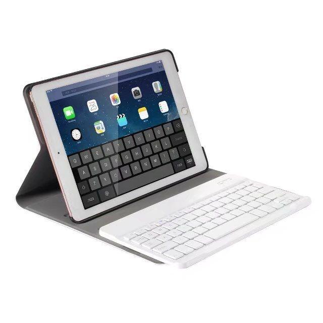 Bluetooth Keyboard & Leather Tablet Case For Ipad Pro / Air 9.7 2017 / 2018 - Detachable & Horizontal Flip With Holder - Blue 13