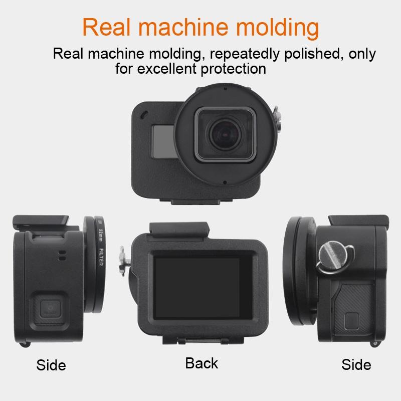 Aluminum Protective Cage with Insurance Frame and 52mm Uv Lens for Gopro Hero7 / 6 / 5 - Blue 11