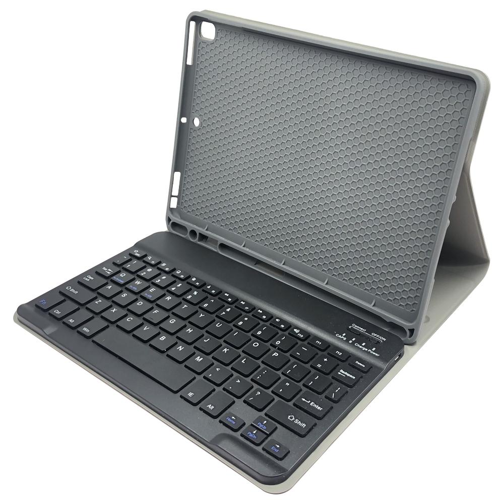 Bluetooth Keyboard & Leather Tablet Case For Ipad Pro / Air 9.7 With Detachable Design & Pencil Holder - Blue 12