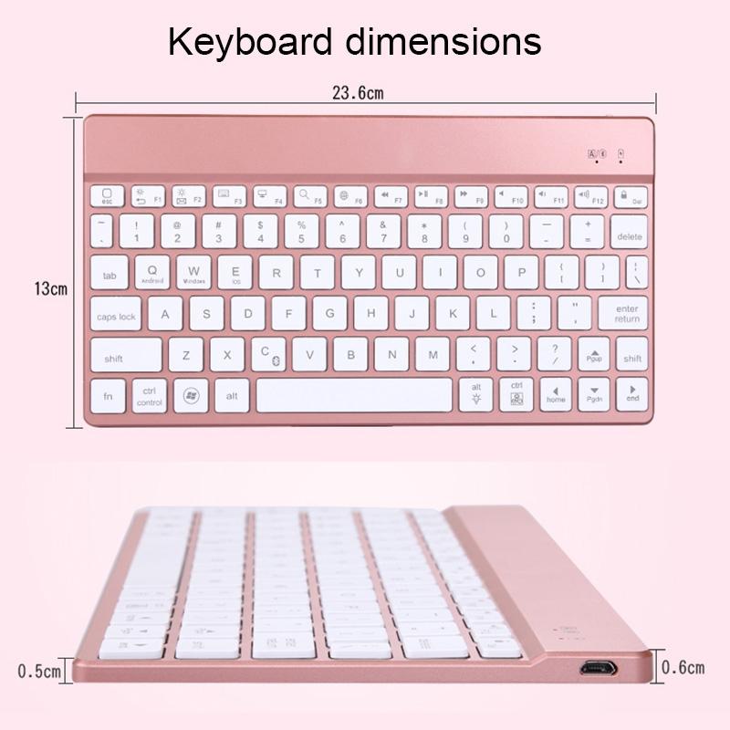 Detachable Bluetooth Keyboard & Leather Tablet Case For Ipad Pro / Air 9.7 With Colourful Backlight & Holder - Blue 8