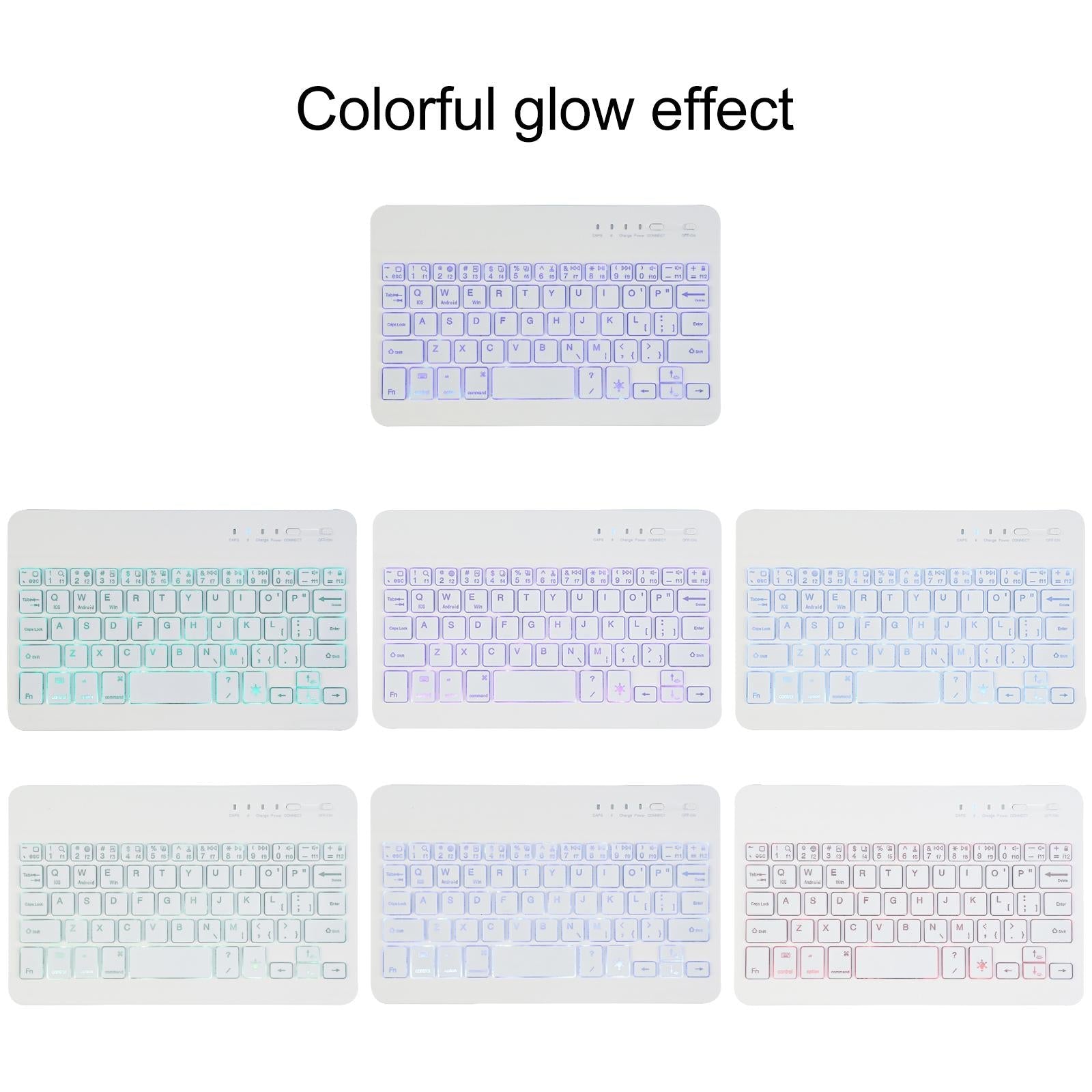 Ultra-Thin Bluetooth Keyboard Leather Case For Ipad Mini 6 With Detachable Lambskin Texture And Stand - Blue 7
