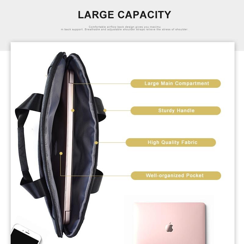 Breathable Laptop Bag for 15 Macbook Samsung Sony Dell Alienware Chuwi Asus Hp - Blue 7