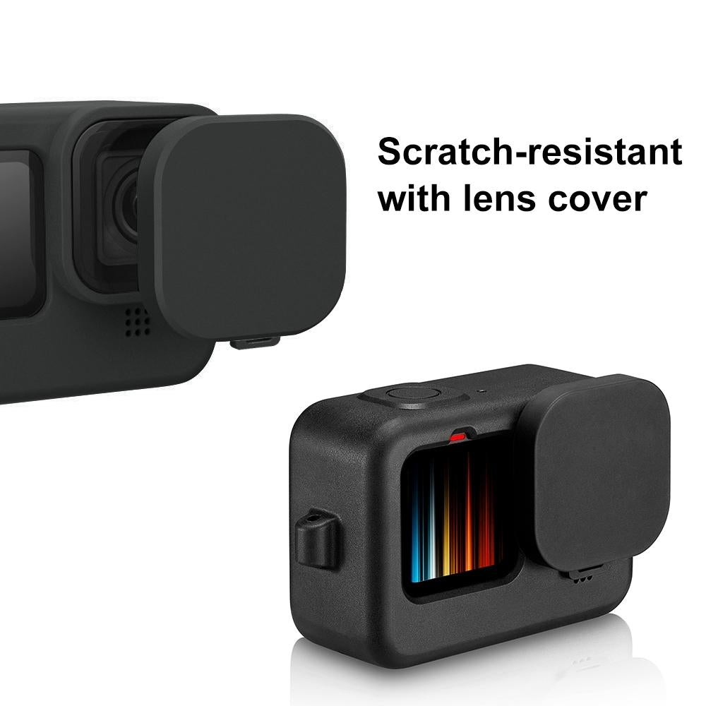 Silicone Case with Wrist Strap and Lens Cover for Gopro Hero 9-12 - Blue 7