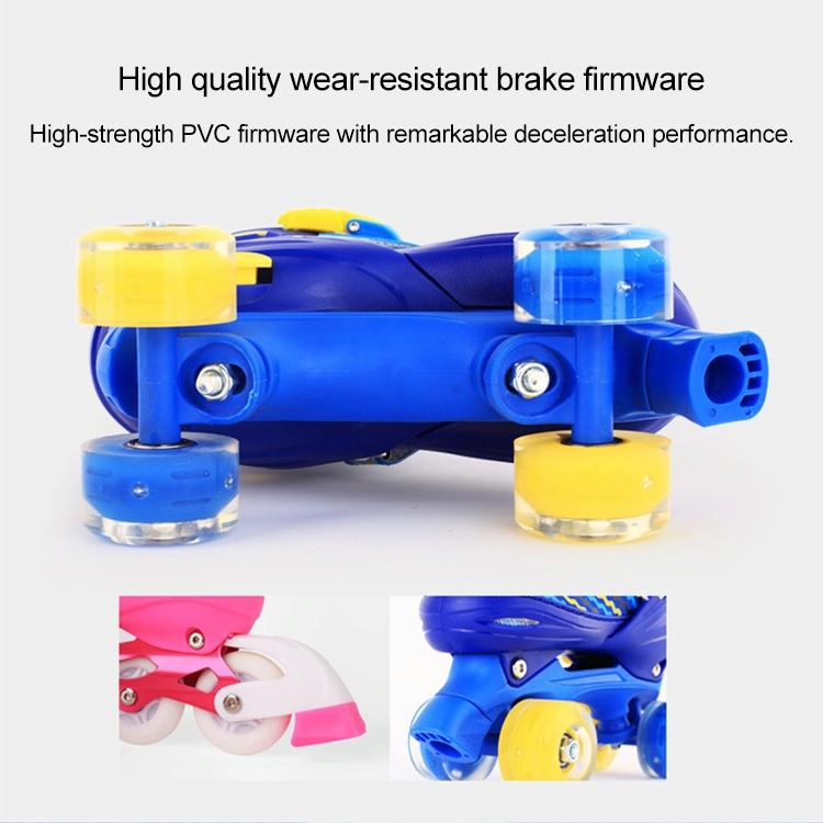 Kids' Full-flash Roller Skates - White Size m - Blue 8