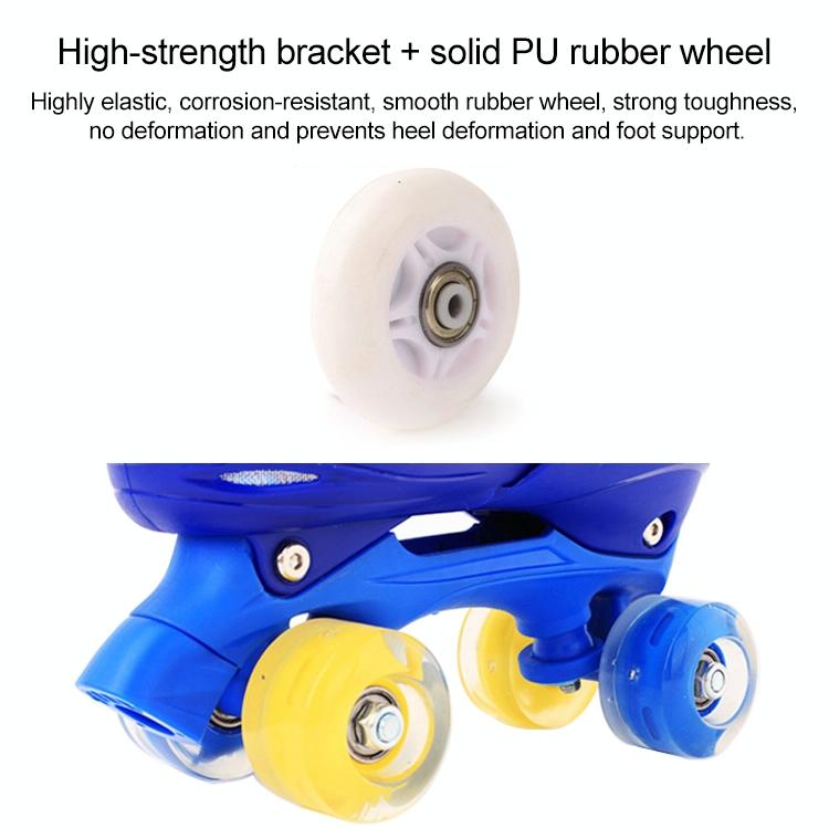 Kids' Full-flash Roller Skates - White Size m - Blue 9