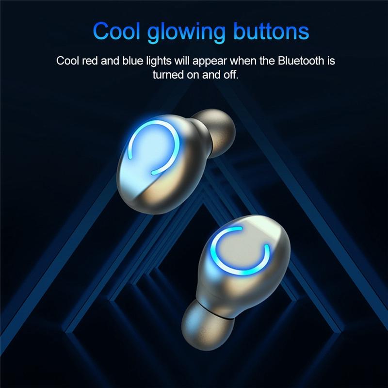 Wireless Noise-cancelling Earbuds with Charging Case - Blue 11