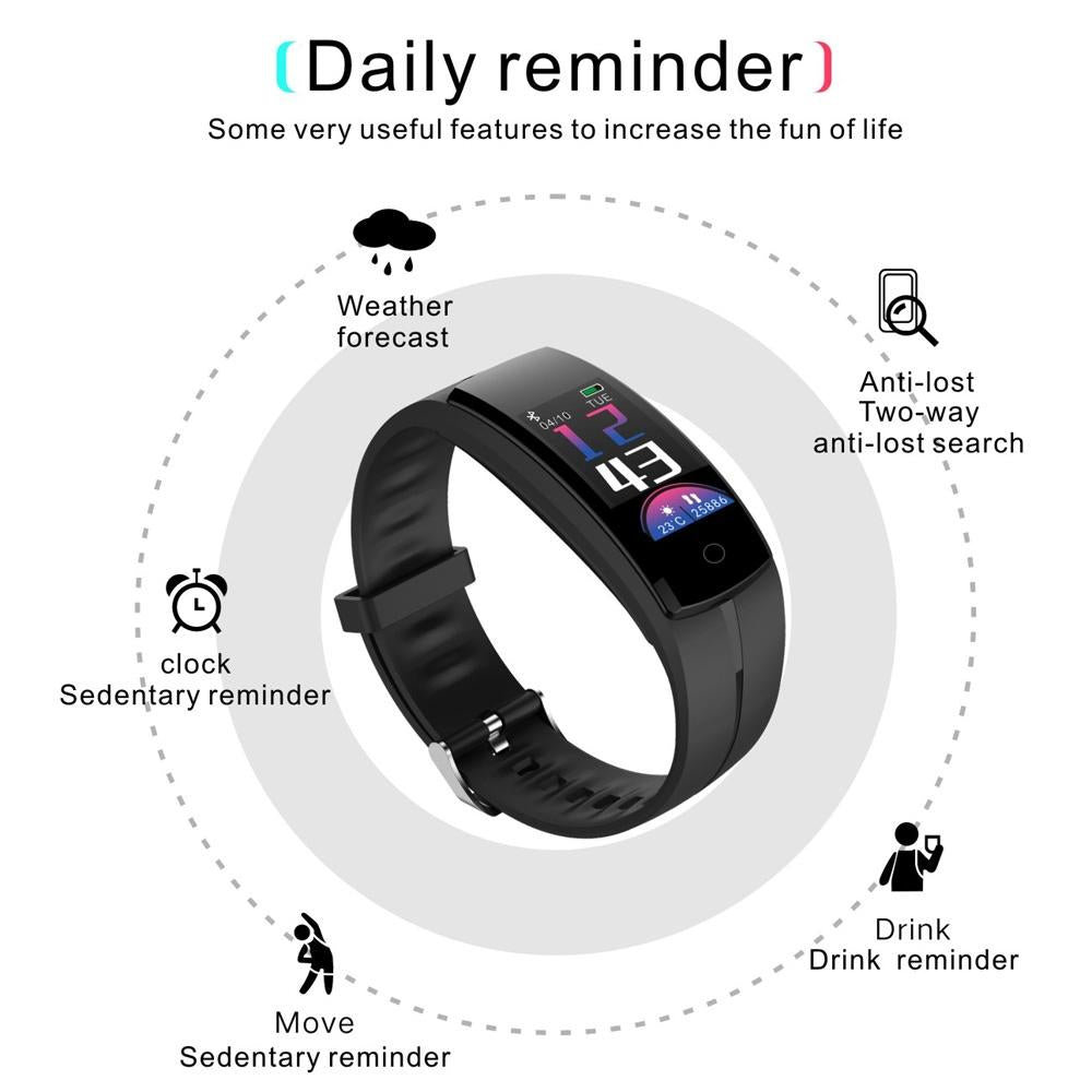 Waterproof Tft Smart Bracelet With Call / Heart / Sleep / Sedentary / Bp Monitoring - Blue 4