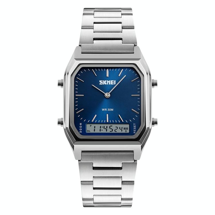 Waterproof Dual Display Men Outdoor Watch - Blue