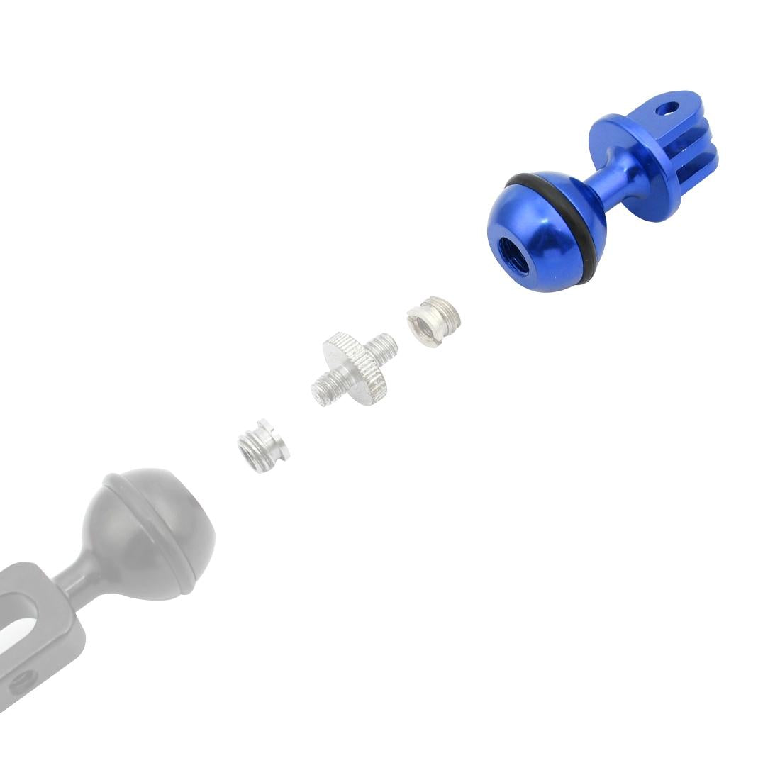 Aluminum Ball Head Adapter for Gopro Insta360 Dji Action Cameras - 2.5cm Diameter - Blue 13