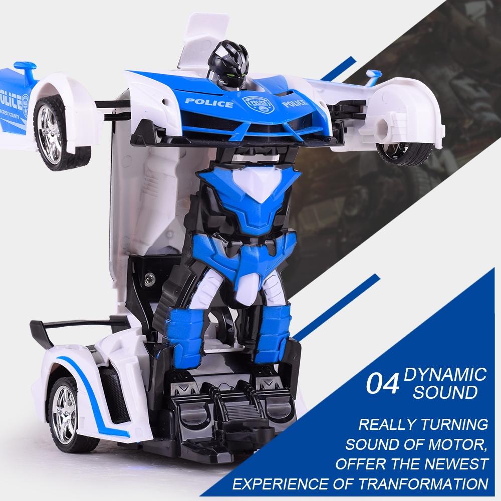 Remote-controlled Deformable Toy Car - 4 Channels - Blue 6