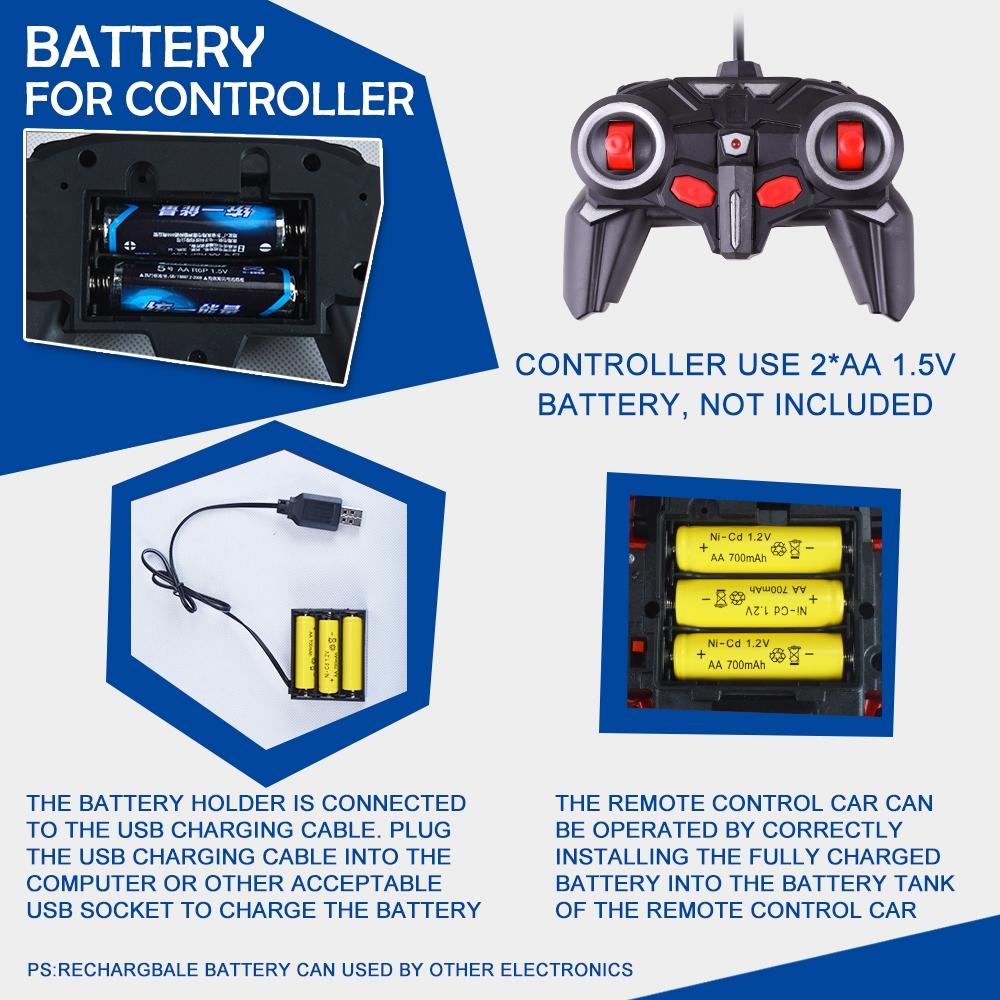 Remote-controlled Deformable Toy Car - 4 Channels - Blue 8
